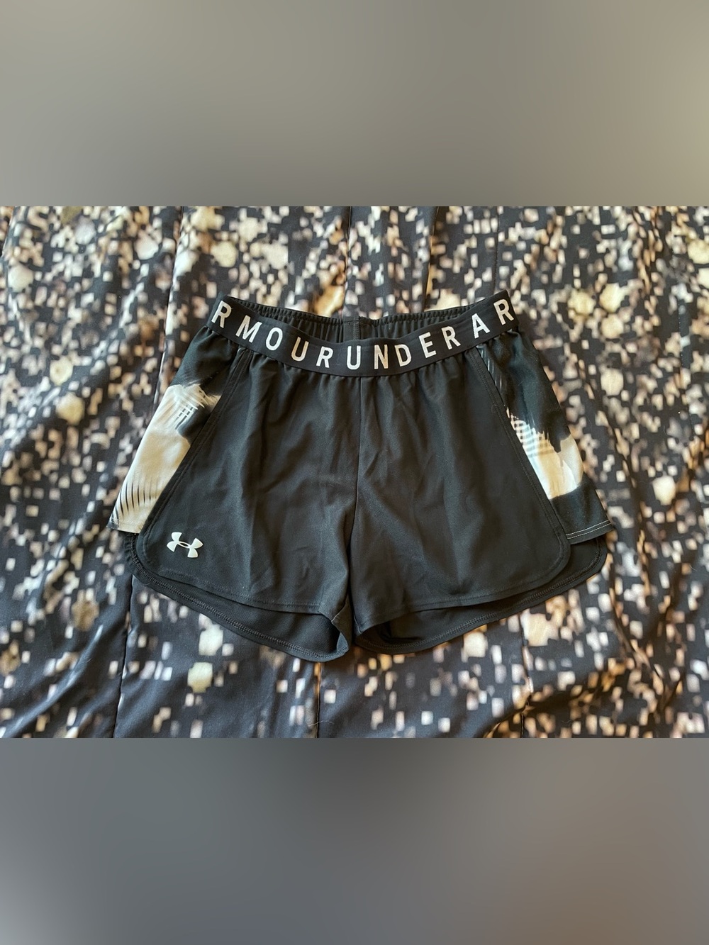 Under Armour Athletic Shorts-Black and White